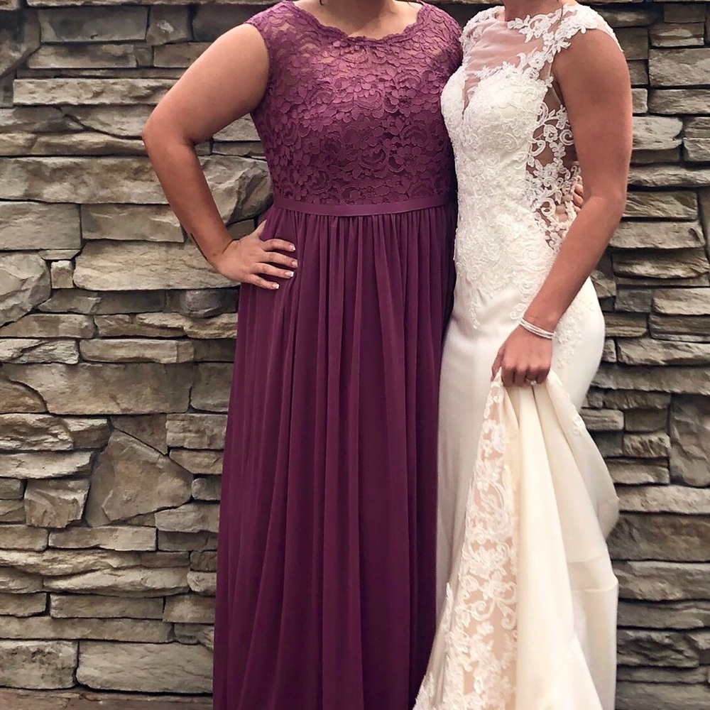 Davids bridal bridesmaid dress CHIANTI mauve